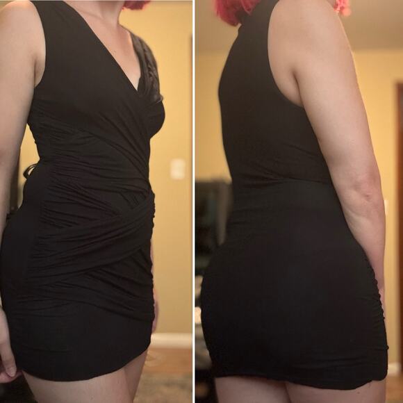 Bailey 44 Faux Wrap Little Black Dress - Picture 1 of 6